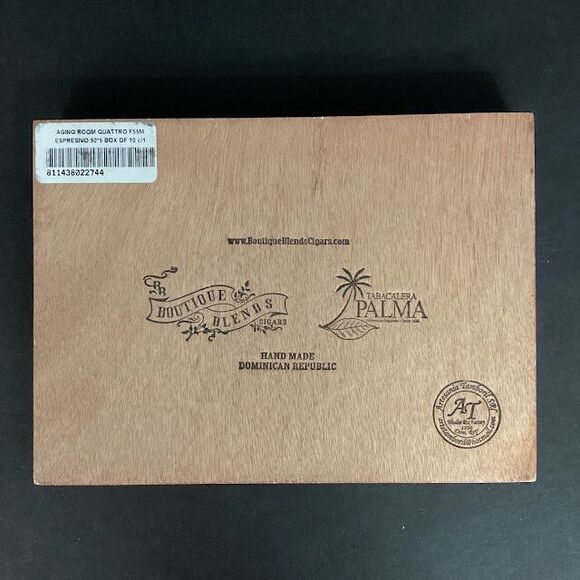 Aging Room-Espressivo-Quattro Small Batch F55M -Empty Cigar Box-Red-Collectible - Picture 6 of 6